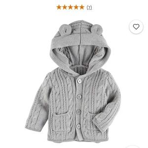 Oshkosh cable-knit hooded sweater